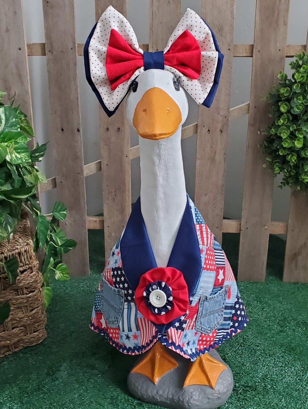 4th Of July Porch Goose Outfit Large
